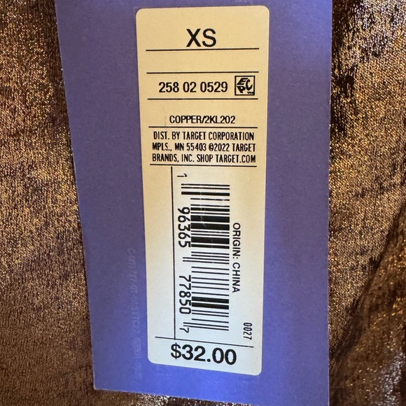 NWT FUTURE COLLECTIVE ROSE GOLD SHIMMER TOP - Picture 7 of 10